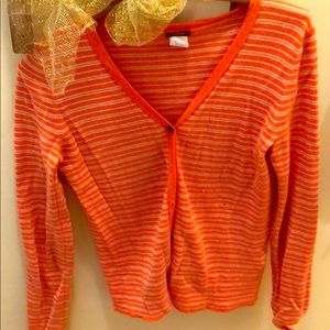 J crew classic orange sweater Preppy and bright